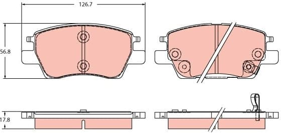 Brake Pad Set, disc brake GDB2387