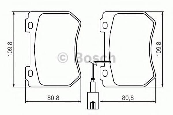 Brake Pad Set, disc brake 0986494402