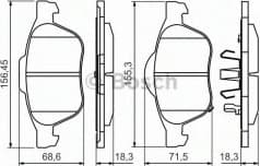 Brake Pad Set, disc brake 0986494485