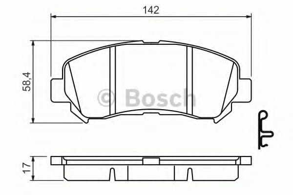 Brake Pad Set, disc brake 0986494501