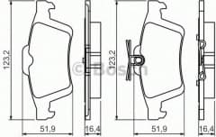 Brake Pad Set, disc brake 0986494528