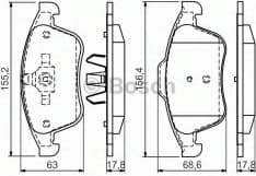 Brake Pad Set, disc brake 0986494556