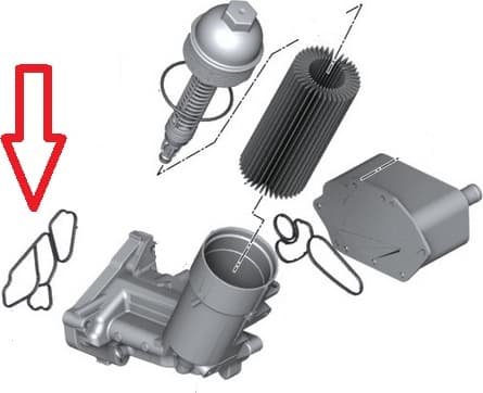 Gasket oil filter flange housing 151.970