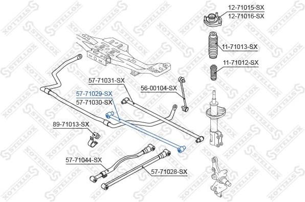 Rod/Strut, wheel suspension 57-71029-SX