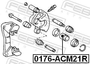 Piston, brake caliper 0176-ACM21R - image 2