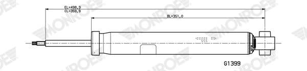 Shock Absorber MONROE ORIGINAL (Gas Technology) G1399