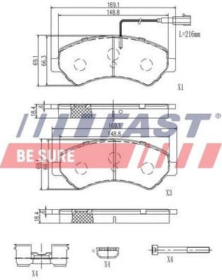 Brake Pad Set, disc brake FT29132HD