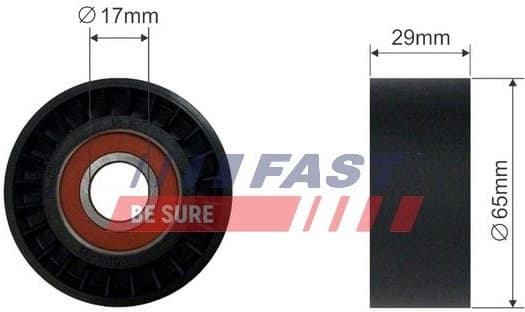 Tensioner Pulley, V-ribbed belt FT44554