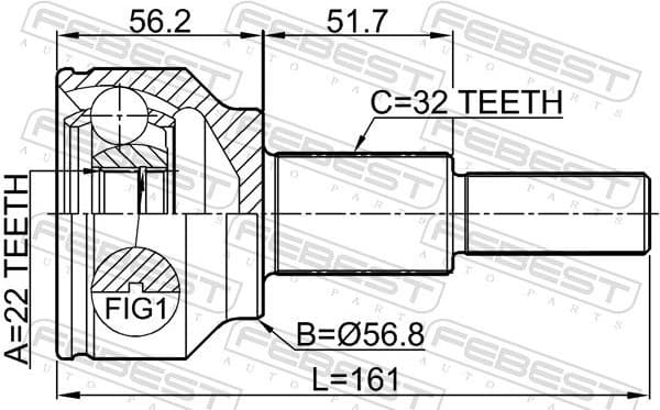 Joint Kit, drive shaft 2010-JOURR - image 2