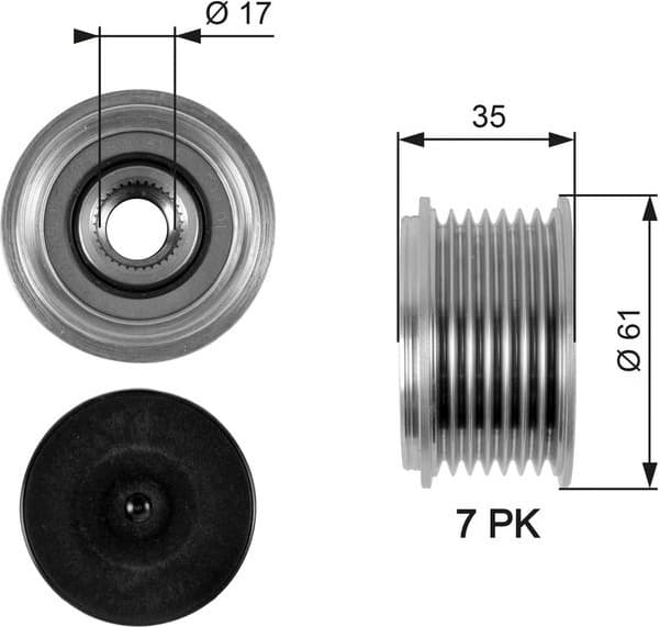 Alternator Freewheel Clutch DriveAlign™ OAP7095