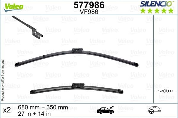 Wiper Blade SILENCIO FLAT BLADE SET 577986 - image 2