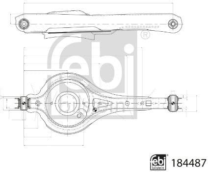 Control/Trailing Arm, wheel suspension 184487
