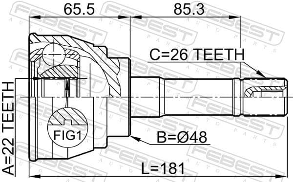Joint Kit, drive shaft 0710-012 - image 2