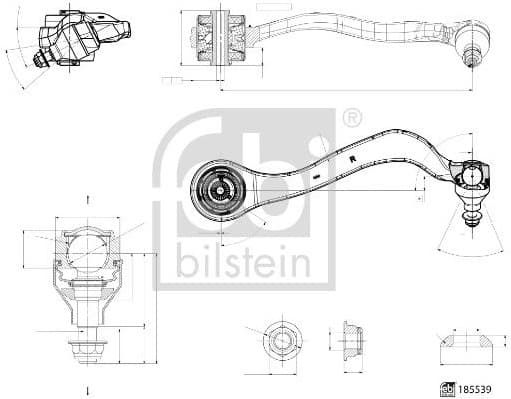Control/Trailing Arm, wheel suspension 185539