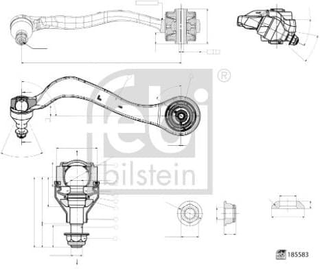Control/Trailing Arm, wheel suspension 185583