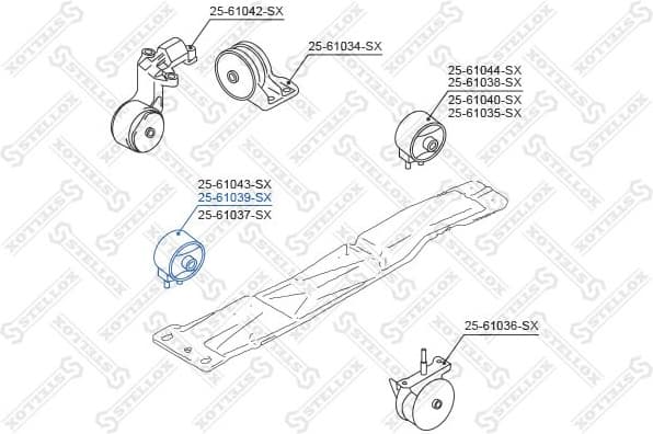Mounting, engine 25-61039-SX - image 2