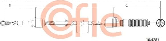 Cable Pull, manual transmission 92.10.4281