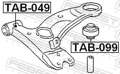 Mounting, control/trailing arm TAB-099 - image 2