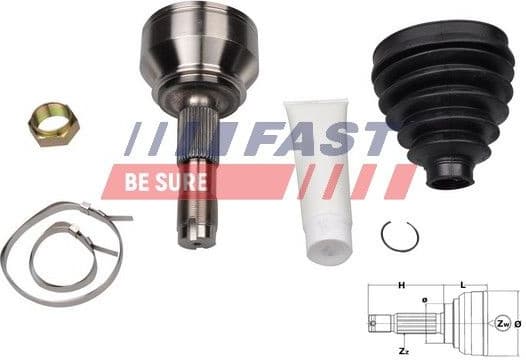 Joint Kit, drive shaft FT25080K