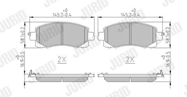 Brake Pad Set, disc brake 574044J - image 3