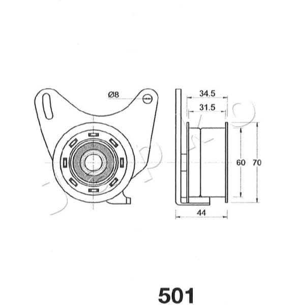 Tensioner, timing belt 45501 - image 2