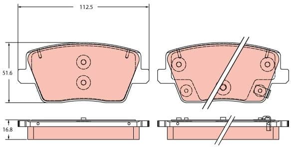 Brake Pad Set, disc brake GDB2355