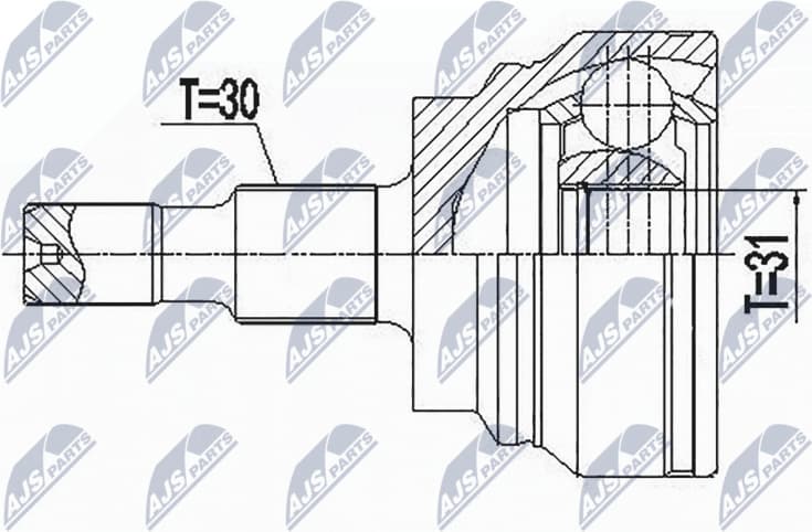 Joint Kit, drive shaft NPZ-ME-031