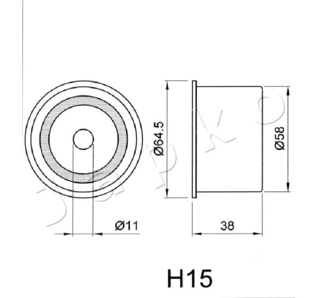 Tensioner, timing belt 45H15 - image 2