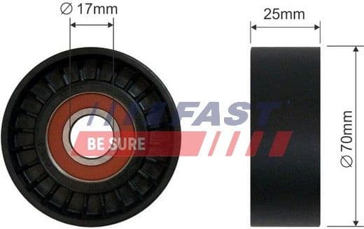 Tensioner Pulley, V-ribbed belt FT44551