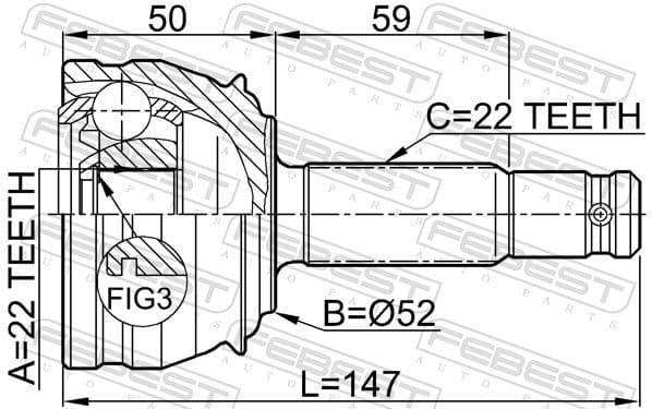 Joint Kit, drive shaft 1810-1007 - image 2