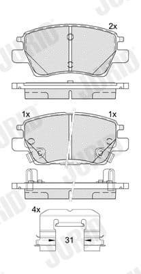 Brake Pad Set, disc brake 574140J