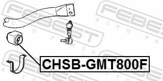 Mounting, stabiliser bar CHSB-GMT800F - image 2
