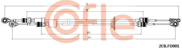 Cable Pull, manual transmission 92.2CB.FO001