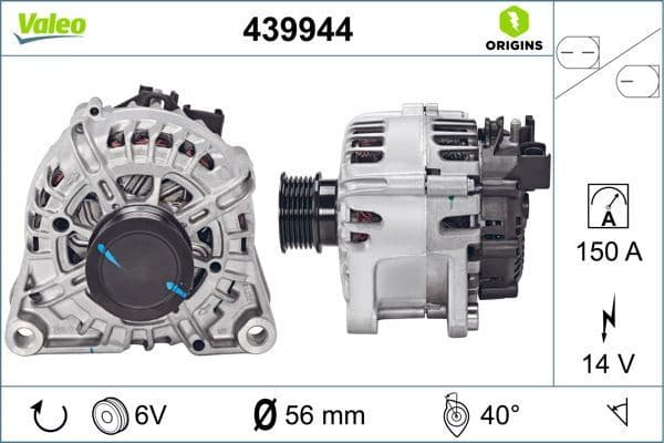 Alternator VALEO ORIGINS NEW OE TECHNOLOGY 439944 - image 5