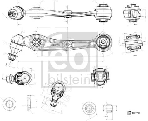 Control/Trailing Arm, wheel suspension 185591