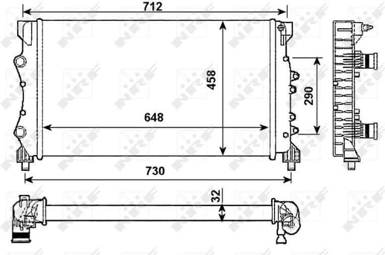 Radiator, engine cooling 53990