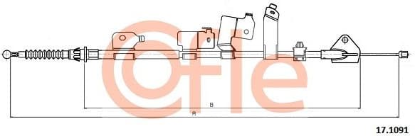 Cable Pull, parking brake 92.17.1091