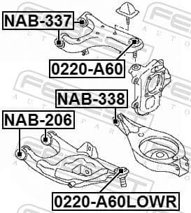 Mounting, control/trailing arm NAB-338 - image 2