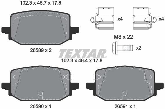 Brake Pad Set, disc brake Q+ 2658901