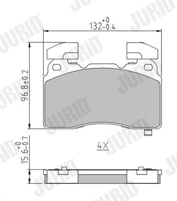 Brake Pad Set, disc brake 574007J - image 2