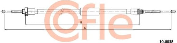 Cable Pull, parking brake 92.10.6038