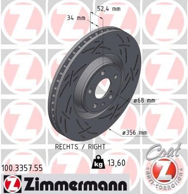 Brake Disc BLACK Z 100.3357.55