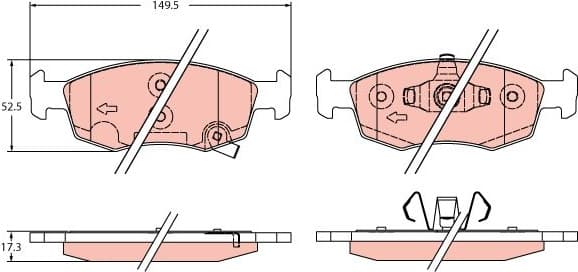 Brake Pad Set, disc brake GDB2350