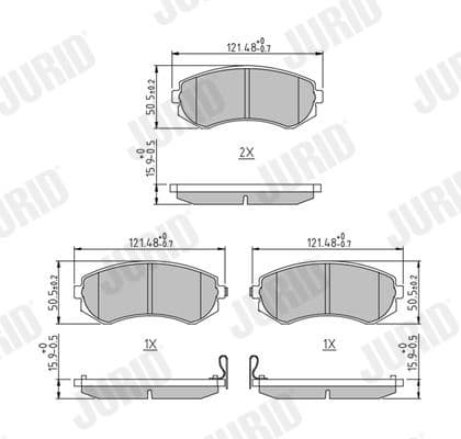 Brake Pad Set, disc brake 572541J
