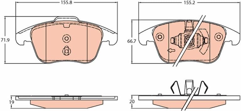 Brake Pad Set, disc brake GDB2307