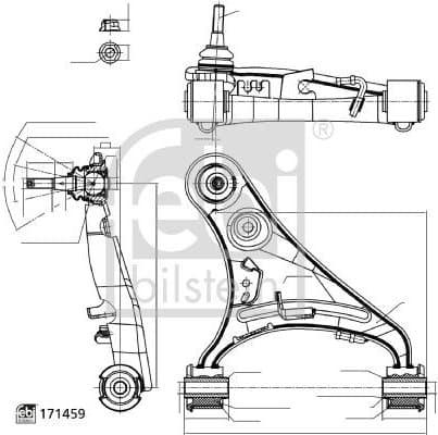 Control/Trailing Arm, wheel suspension 185763