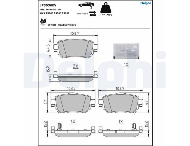 Brake Pad Set, disc brake LP5036EV