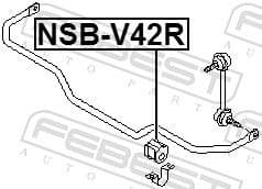 Mounting, stabiliser bar NSB-V42R