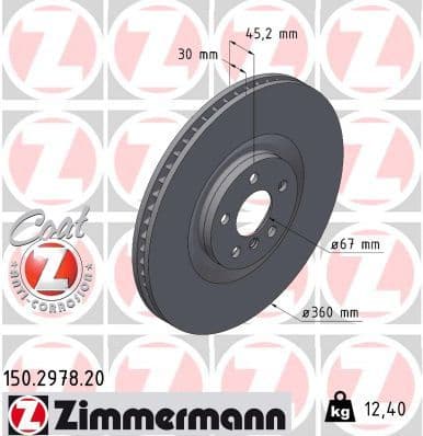 Brake Disc COAT Z 150.2978.20