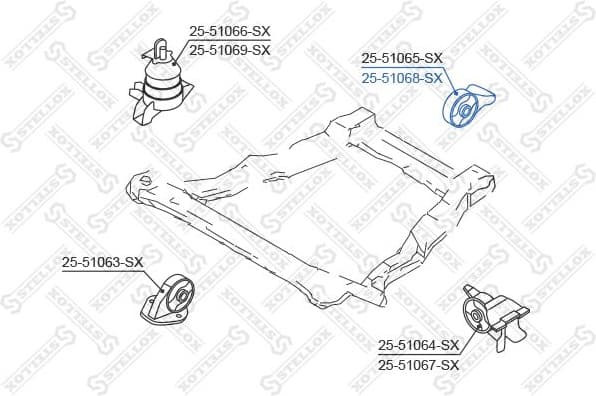 Mounting, engine 25-51068-SX - image 2